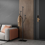 Freestanding Coat Rack Tree-shaped Metal Coat Tree with Heavy Duty Marble Base Corner Clothing Rack