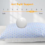 Pillows King Size Set of 2, King Size Pillows for Bed Shredded Memory Foam Pillows