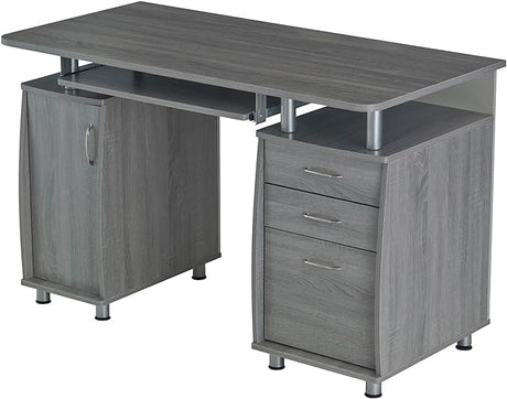 47.25" Ergonomic Computer Drawers & File Cabinet for Home Office Storage