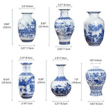 Classic Ancient Blue and White Porcelain Vase, Jingdezhen Chinese Style Decorative