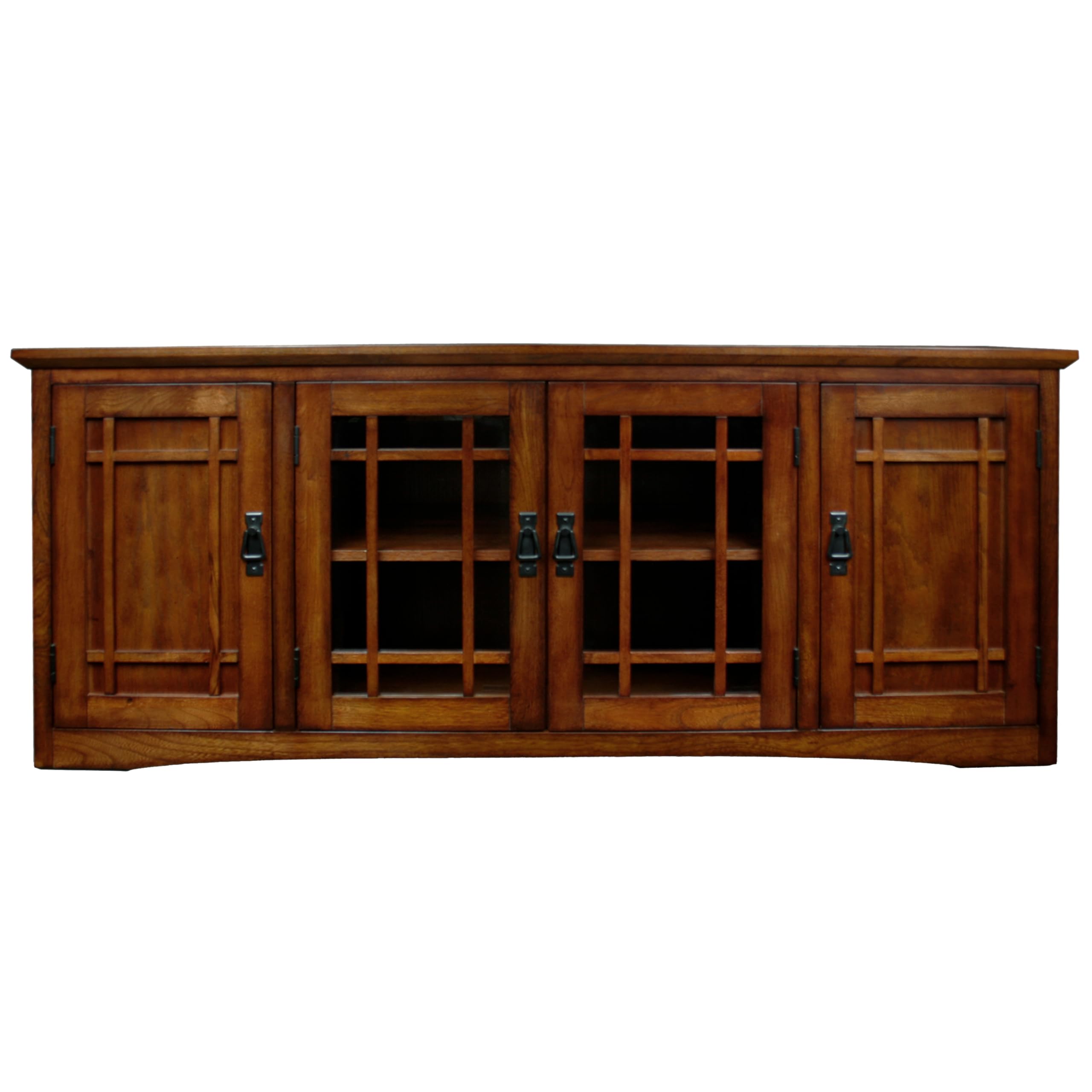 Solid Wood Mission Oak TV Stand for 65” TVs | Classic Storage Console