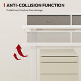 63" L Shaped Standing Desk with 3 Drawers, Height Adjustable Stand up Desk