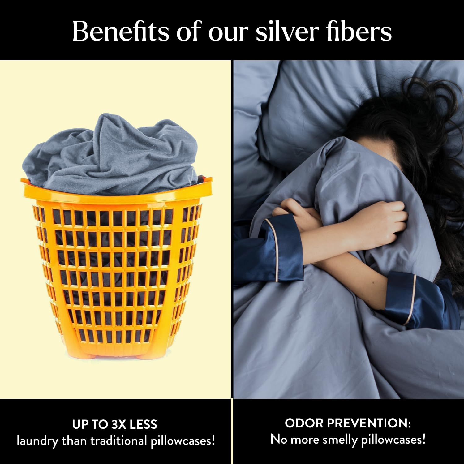 Luxe Cooling Bed Sheets –Slate Blue,Queen– 4 Piece Silver Infused