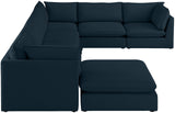 Furniture 688Navy-Sec7B Mackenzie Collection Modern | Contemporary Linen Textured