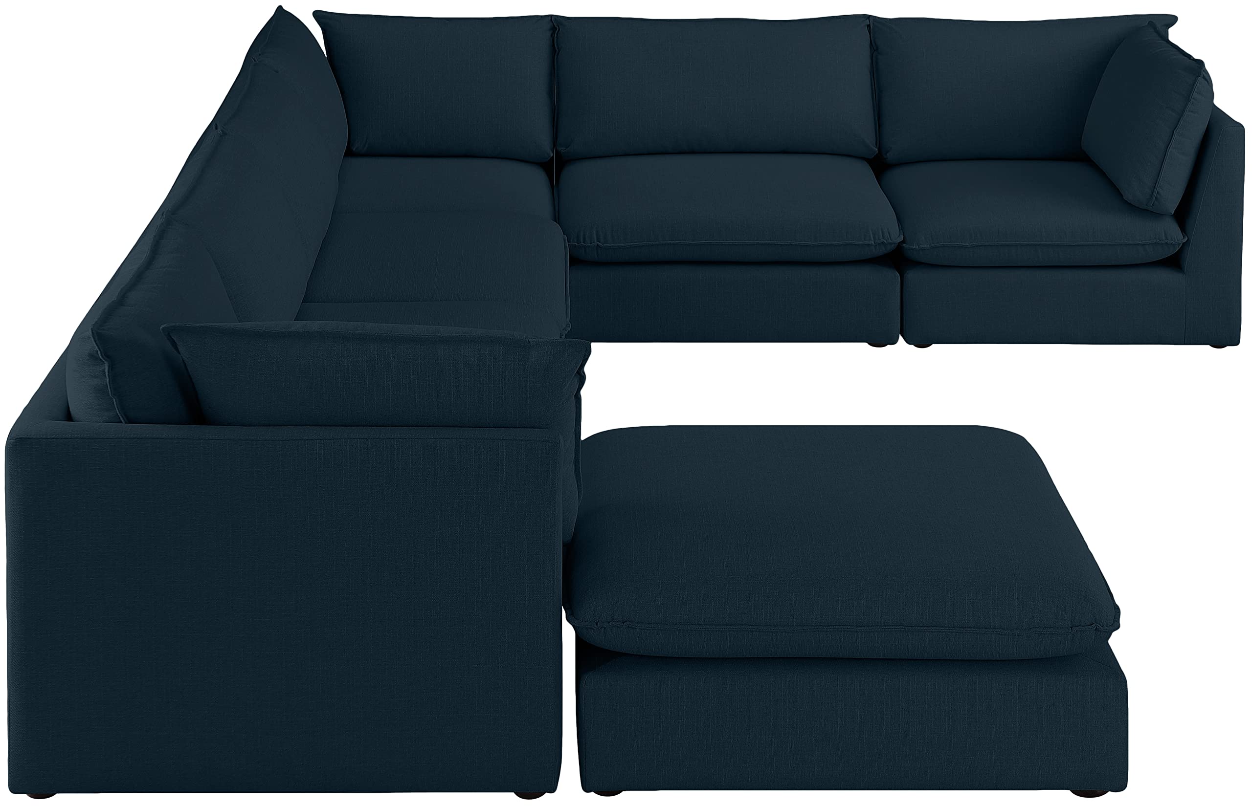 688Navy-Sec7B Mackenzie Collection Modern | Contemporary Linen Textured