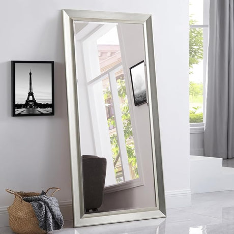 Framed Bevel Leaner Full Length Huge Floor Mirror XL Mirror Large Rectangle Standing