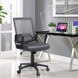 Ergonomic Adjustable Office Desk Chair with 360° Rolling Casters, Mid Back Computer