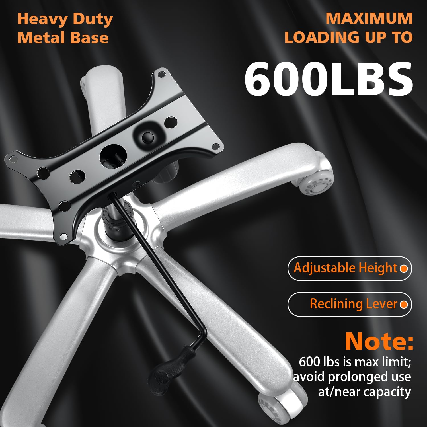 600lbs Big & Tall Office Chair with 3D Heated Massage and Lumbar Support