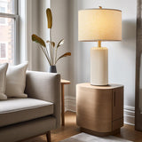 23" Ceramic Table Lamp Set of 2 - 3-Level Dimmable Farmhouse Bedside Lamps