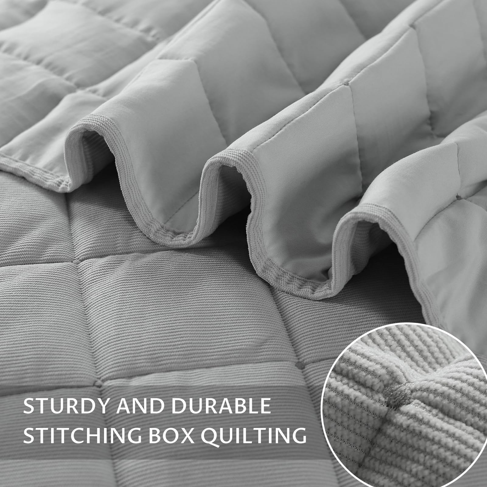 Oversized Queen Quilt Set - 3-Layer Lightweight Bedspread with Pillow Shams