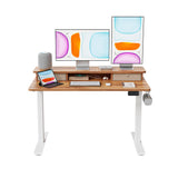 48x24 Inch Electric Standing Desk with Double Drawers, Adjustable Height Stand Up Desk