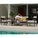 Outdoor Furniture Set with Olefin Thick Cushions and Coffee Table