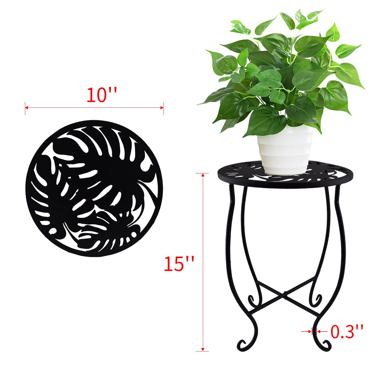 2 pcs Indoor Planter Stand,Metal Plant Stands Outdoor ,Modern Flower Pot