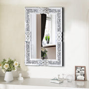 Crushed Diamond Rectangle Wall Mirror 24x36 Inch