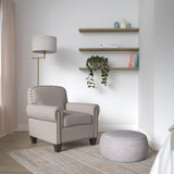 Mercer Collection Abby Beige Linen Club Chair