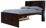 Model 82921K6-22 Full Size Bookcase Bed with Six Drawers in Dark Espresso