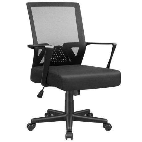 Office Chair Ergonomic Chair with Lumbar Support, Mid Back Computer Desk Chair