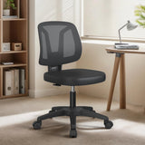 Ergonomic Small Task Desk Office Chair Without Arms Height Adjustable