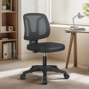 Ergonomic Small Task Desk Office Chair Without Arms Height Adjustable
