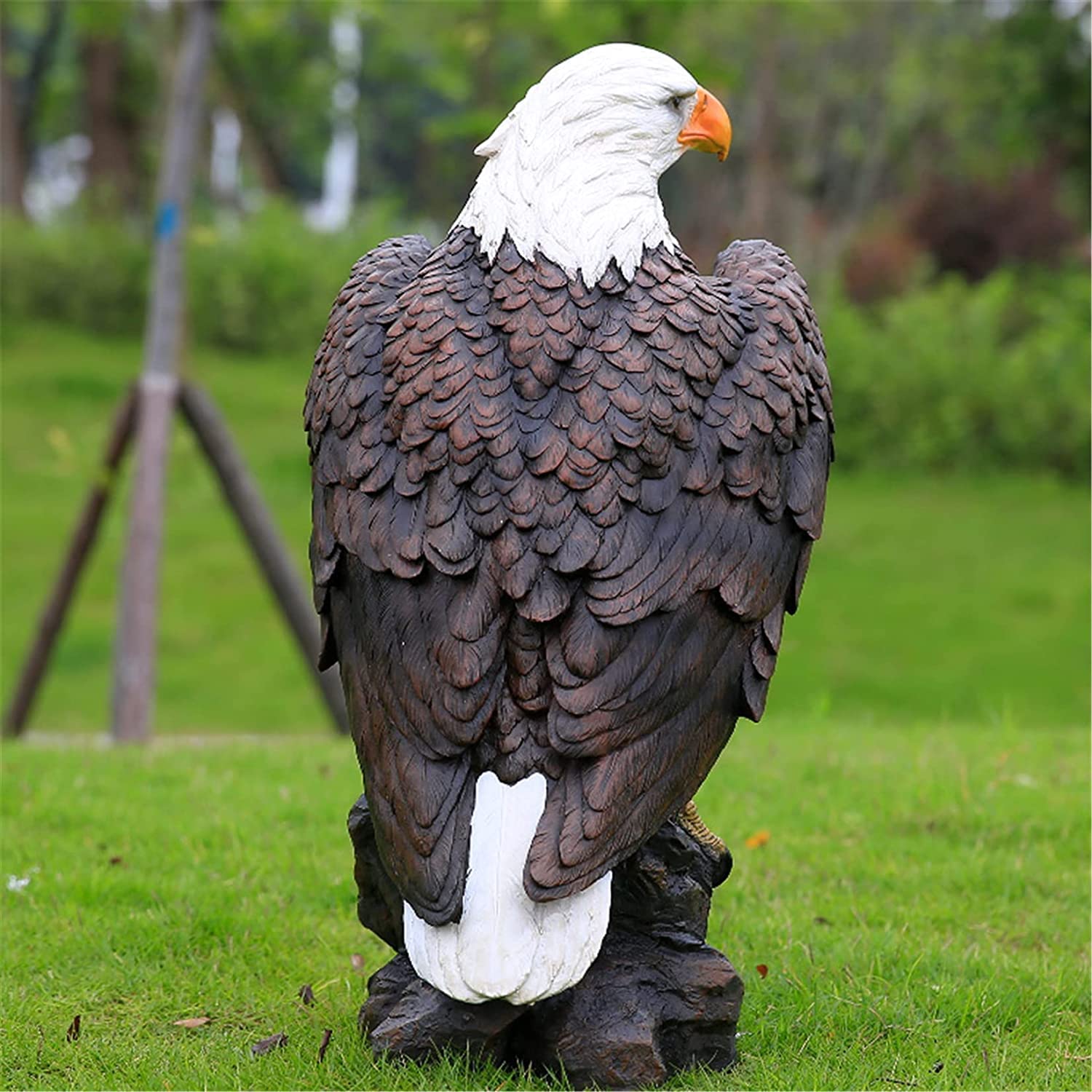 Garden and Yard Statue-Flight of Freedom American Bald Eagle Hanging Bird Statue
