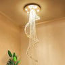 Modern K9 Crystal Spral Raindrop Chandelier Lighting Flush