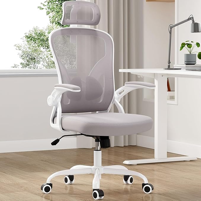 Ergonomic Office Chair, Home Office Desk Chair with Headrest, High Back Computer Chair