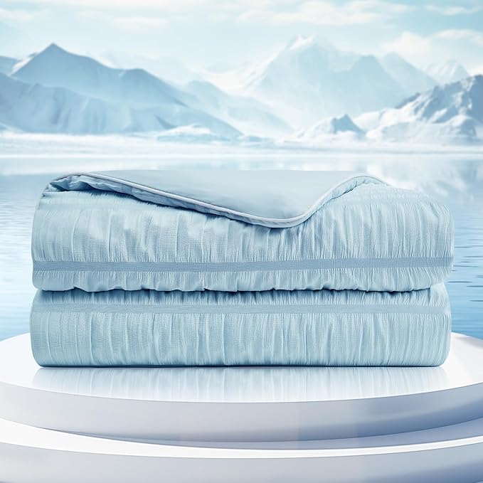 Sustainable Cotton Filled Medium Warmth Breathable Hypoallergenic Comforter, White, Full/Queen