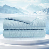 Sustainable Cotton Filled Medium Warmth Breathable Hypoallergenic Comforter, White, Full/Queen