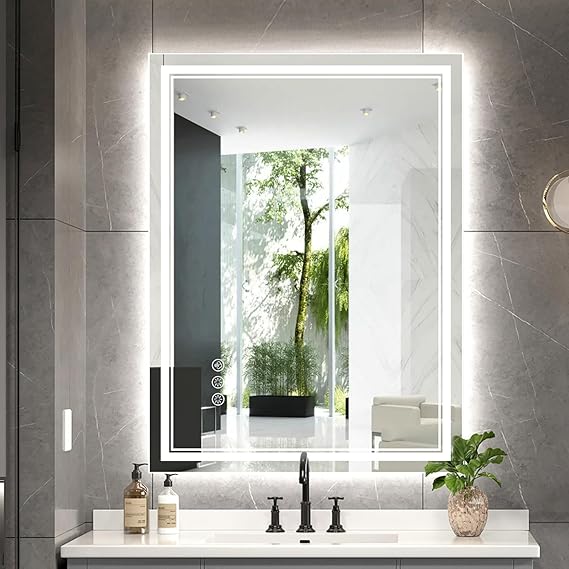 Led Mirror for Bathroom with Front Light and Backlit