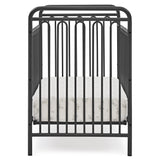 4-in-1 Metal Convertible Crib, Charcoal Grey