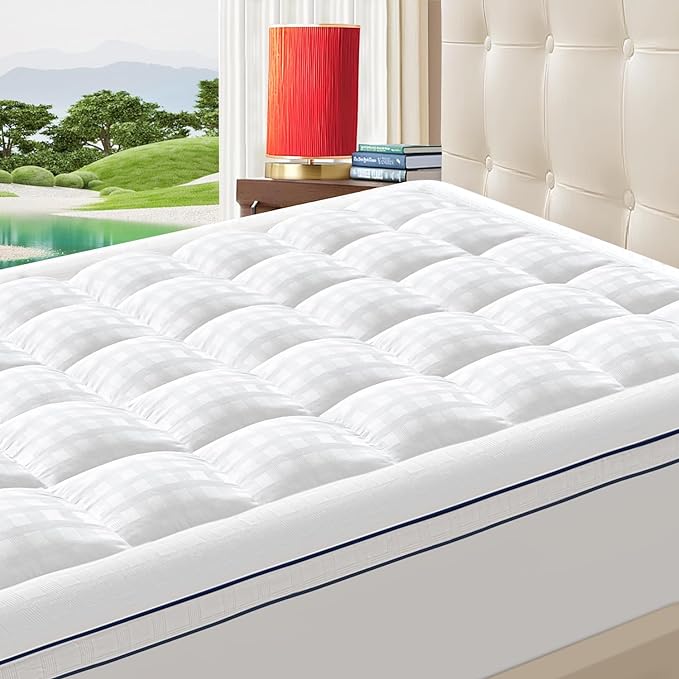 Mattress Topper for Back Pain Relief, Extra Thick Mattress Pad Pillowtop