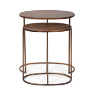 Wilsey Nesting Table, Brass Antique