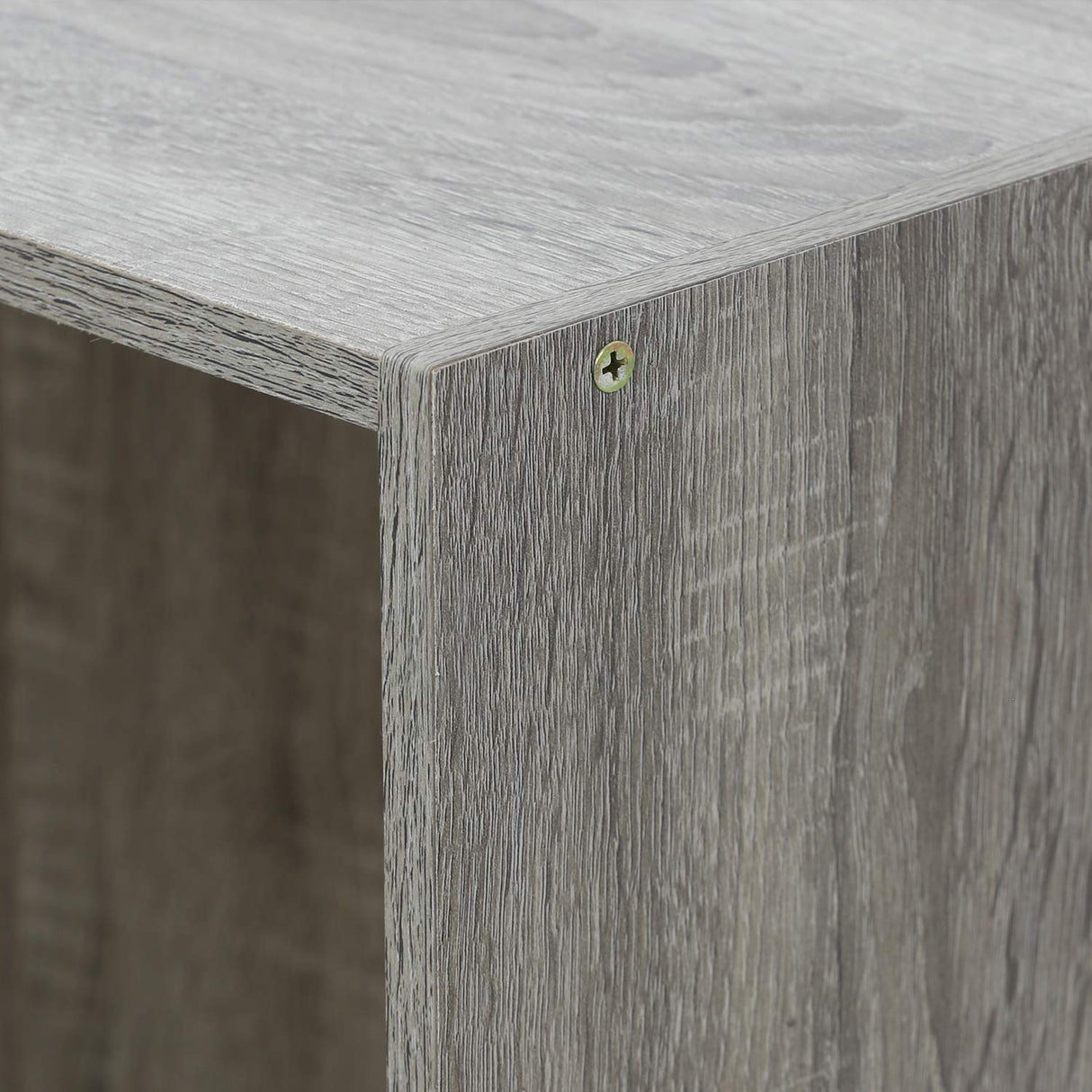 Furinno Basic 3-Tier Bookcase Storage Shelves, French Oak Grey