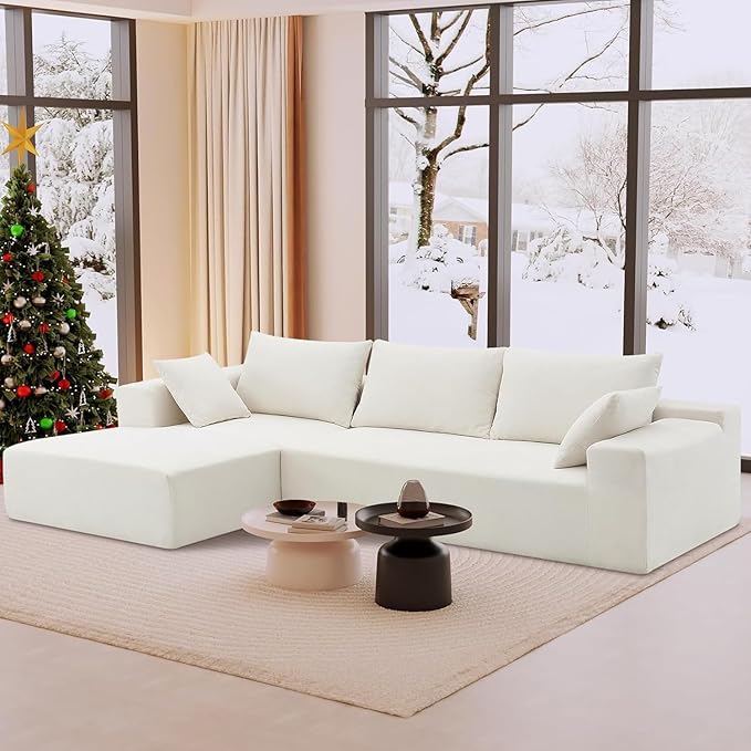 108.5" Sectional Sofa Couch, New Version L Shaped Sofa Couches