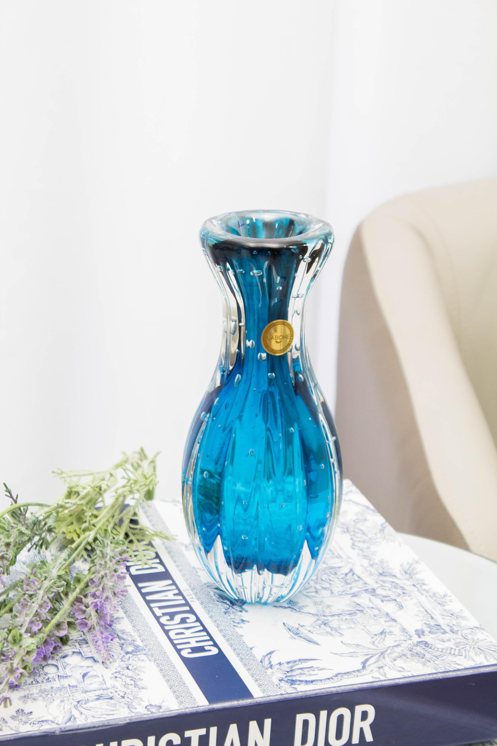 Blown Glass Vase Model Sorrento | Murano Glass Handmade Brazilian Art