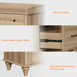 3 Piece Dresser and Nightstand Sets, Farmhouse Dresser & Chest of Drawers