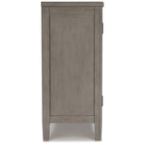 Arin 68 Inch Sideboard Cabinet Console with 2 Doors, Antique Gray Wood