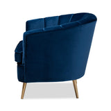 Baxton Studio Chair, Blue