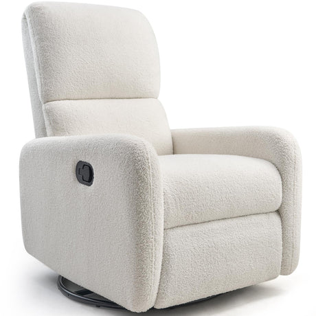 Swivel Rocking Chair - Massage Recliner, Nursery Glider with High Back