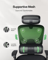 Ergonomic Office Chair with Adjustable Lumbar Support & Breathable Mesh
