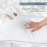 Soft Pillows for Sleeping - Hotel Collection Velvet Bed Pillows with Adjustable Filling,