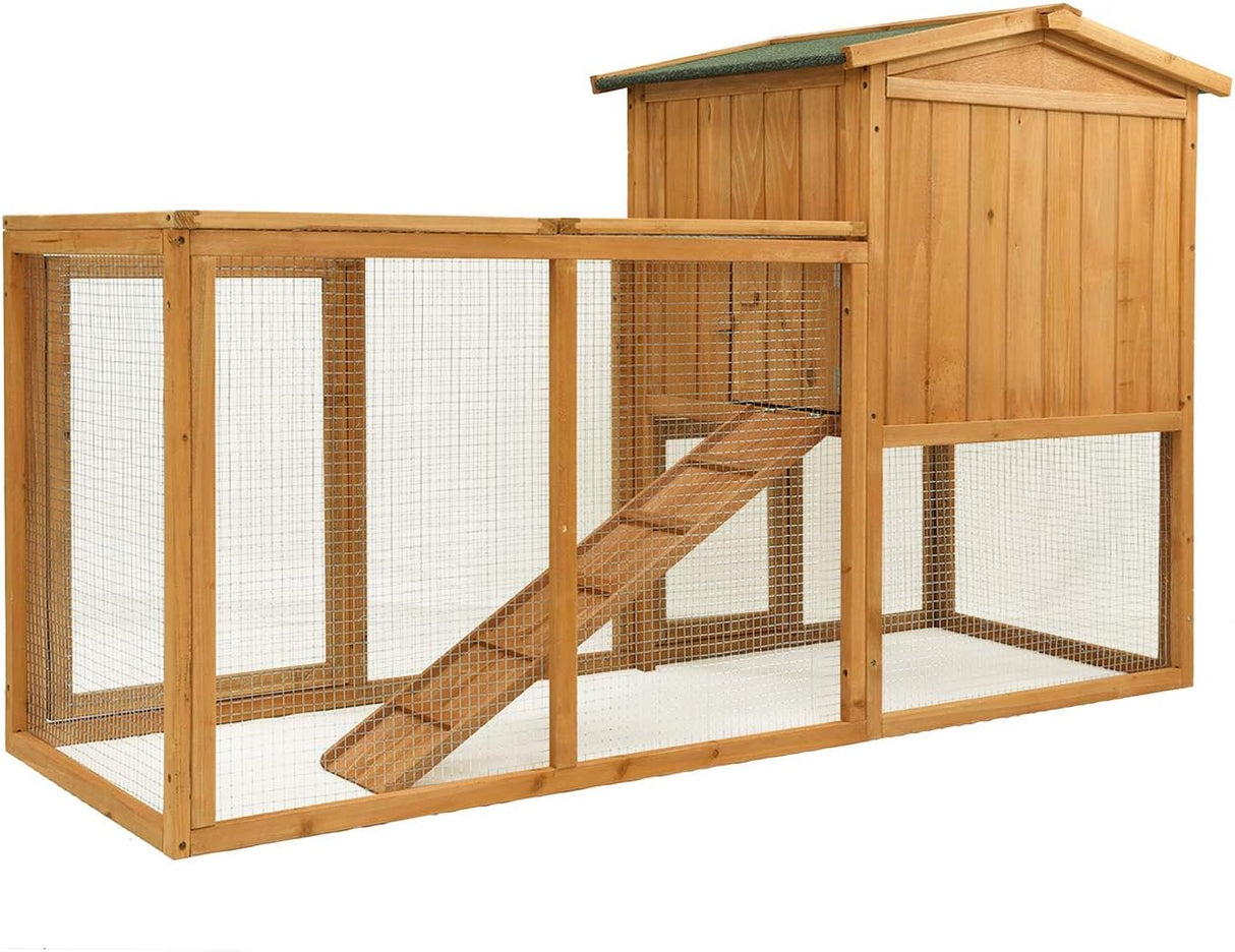 Chicken Coop Large Wooden Outdoor Bunny Rabbit Hutch Hen Cage