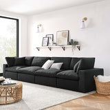 Commix Modular, Extra Large Sofa Sectional, Black Fabric