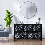Dresser with 5 Drawers - Storage Chest Organizer Unit with Steel Frame,