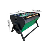 Telescopic Rods 3-in-1 Swivel Multi Game Table (Black) - Combo Game Table Set - Billiards