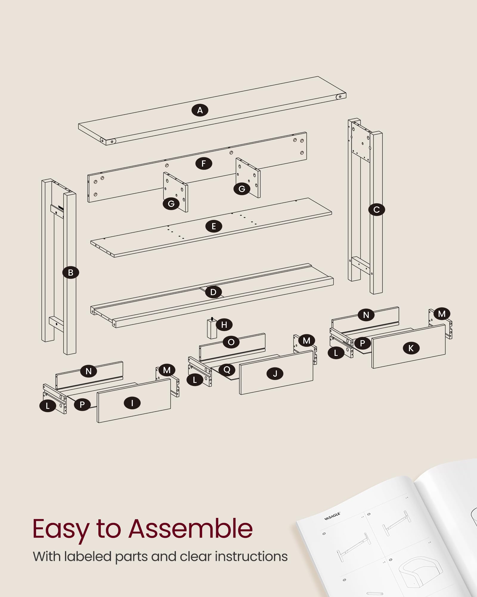 LIRY Collection Console Table with 3 Drawers - Farmhouse Entryway Sofa Table