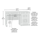 Palladia Computer Desk, Vintage Oak finish