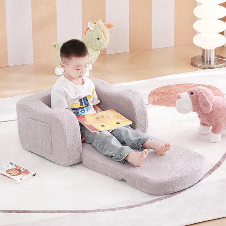 Kids Sofa, 2-in-1 Kids Sofa Chair, Convertible Chirldren Couch to Lounger