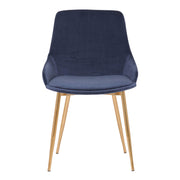 Heidi Contemporary Fabric Dining Room Accent Chair, 18.5" Height, Blue