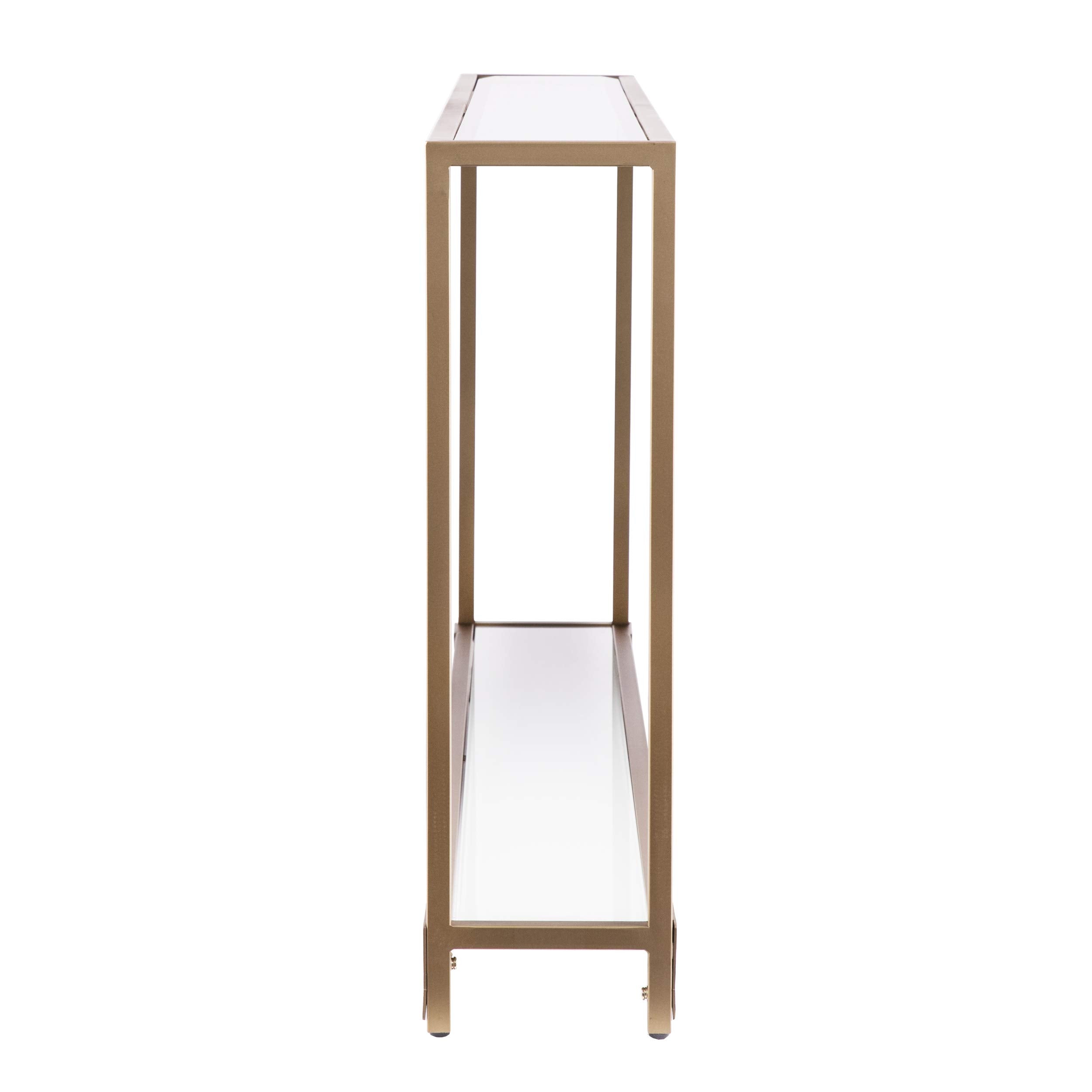 Bergen 56 inches Long Narrow Metal Console Table, Open Concept Living Space